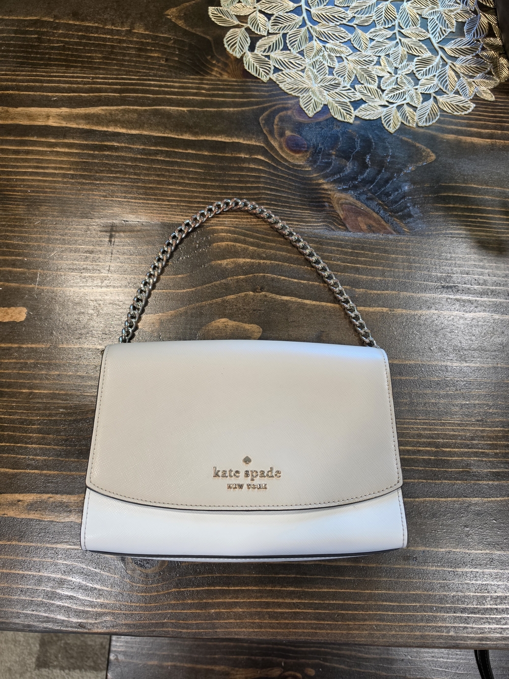 Kate Spade Cream Chain-Handle Shoulder Bag